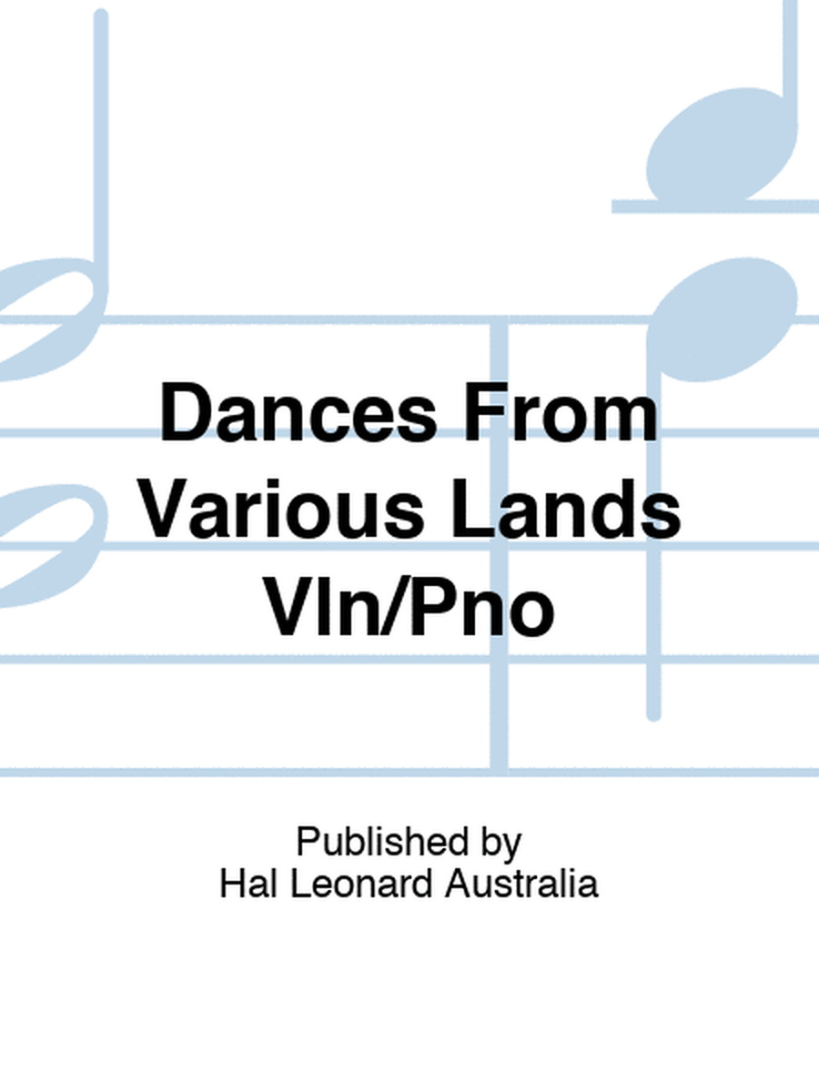 Dances From Various Lands Vln/Pno