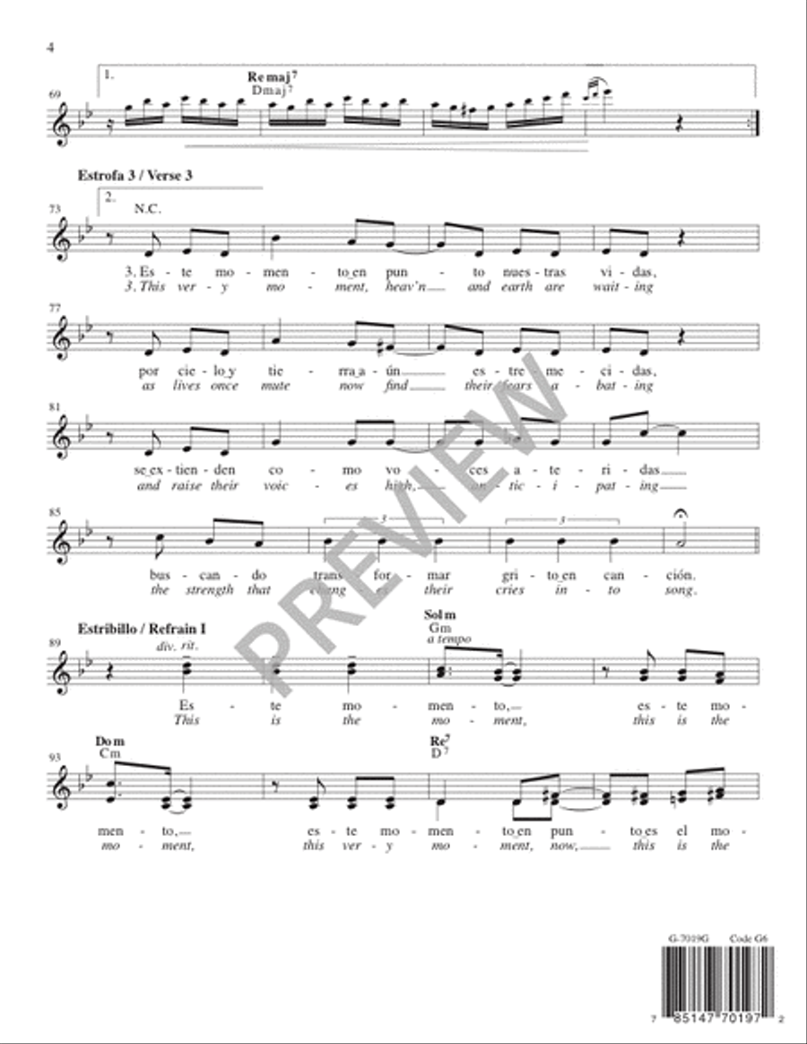 Este Momento en Punto / This Is the Moment - Guitar edition Guitar scores gallery preview page 4