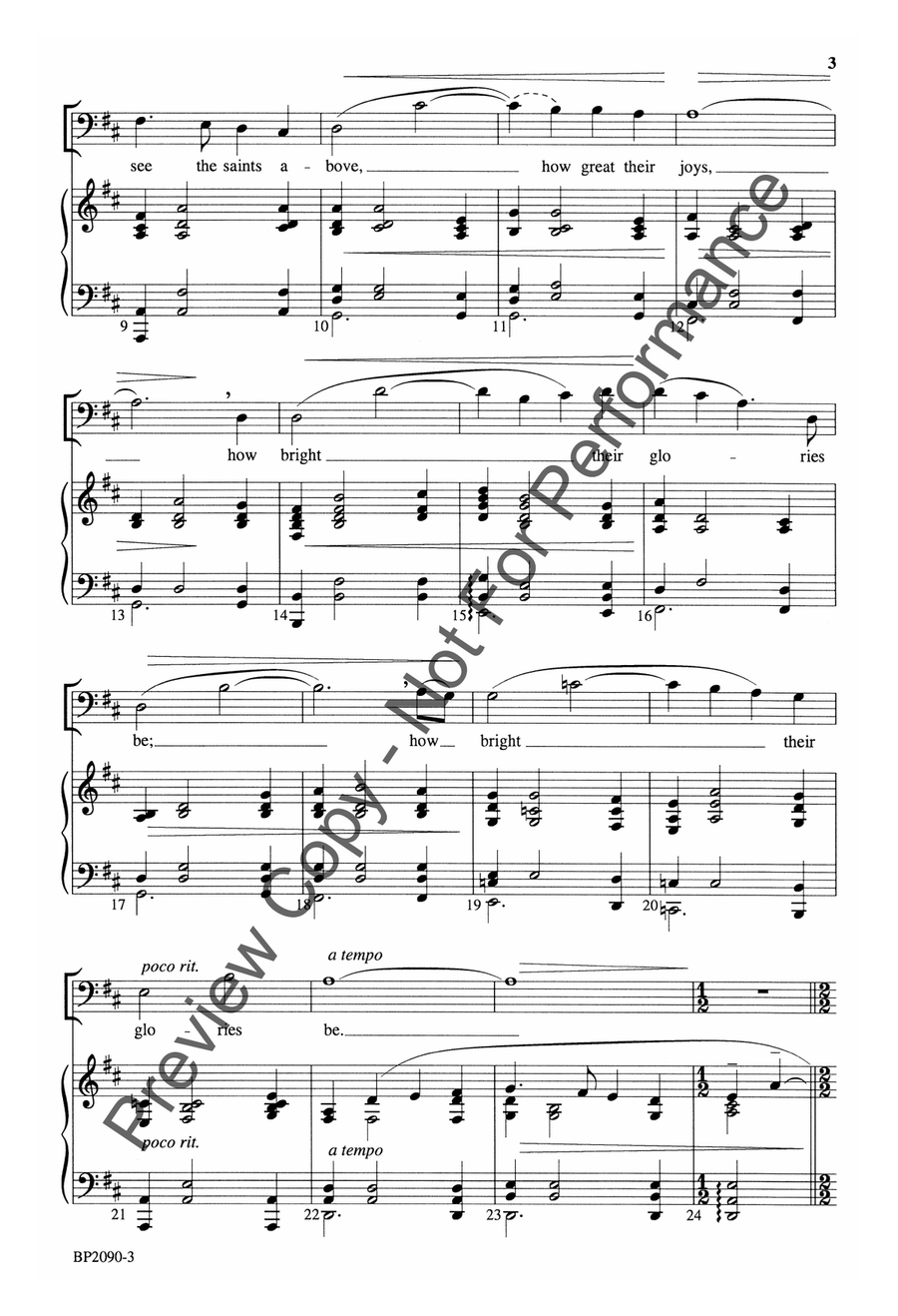 Give Us the Wings of Faith to Rise 4-Part scores gallery preview page 3