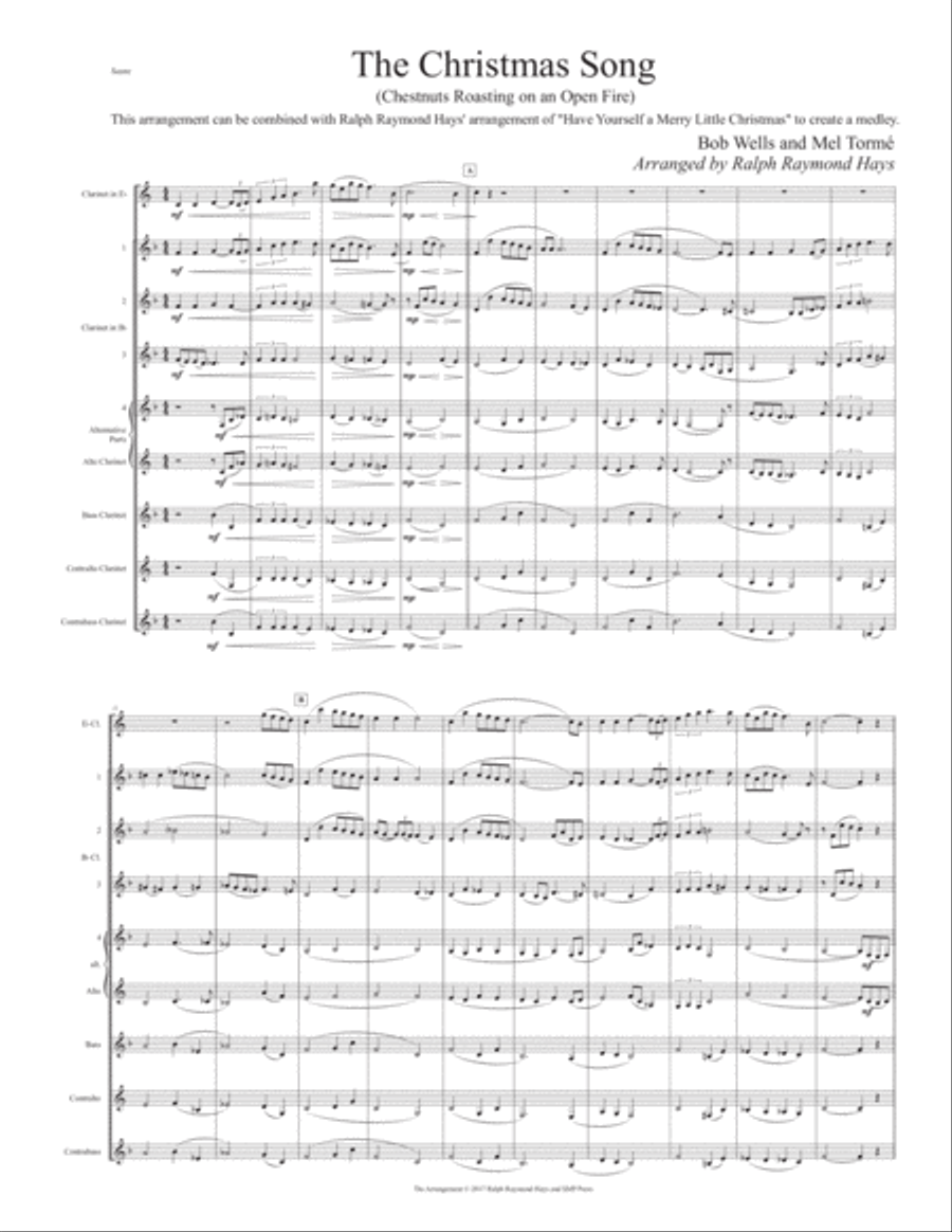 The Christmas Song (Chestnuts Roasting On An Open Fire) Woodwind Ensemble scores gallery preview page 2
