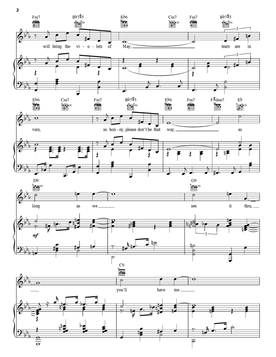 Don't Be That Way Piano, Vocal, Guitar scores gallery preview page 2