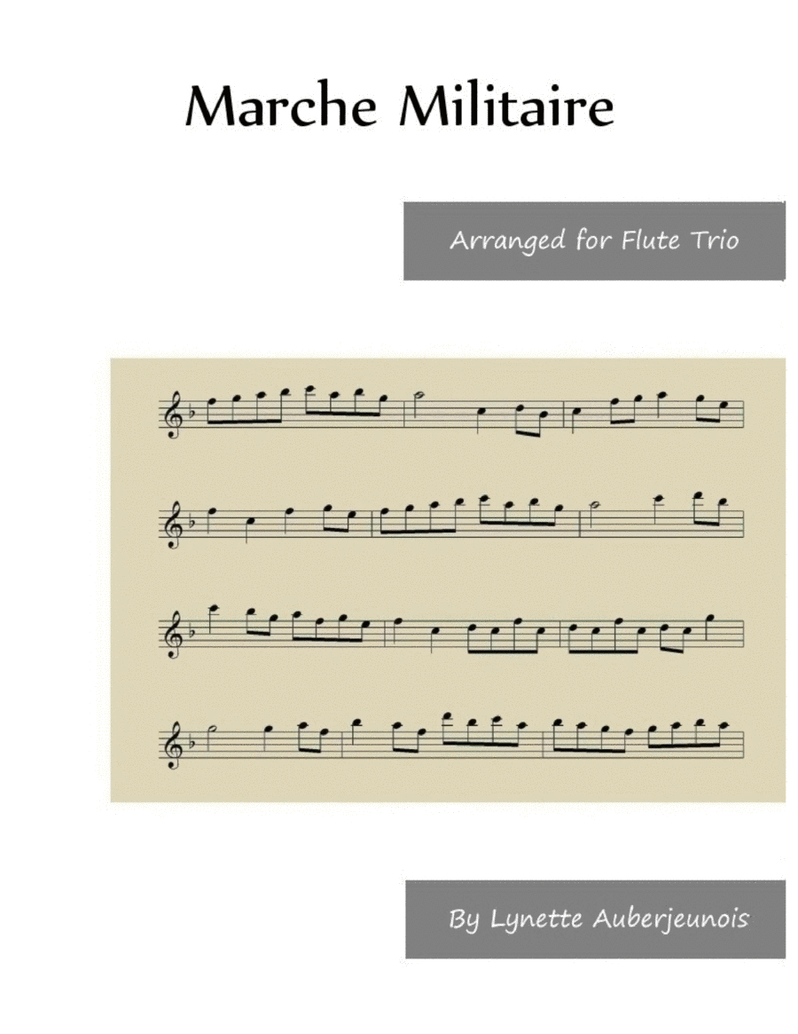 Marche Militaire - Flute Trio image number null