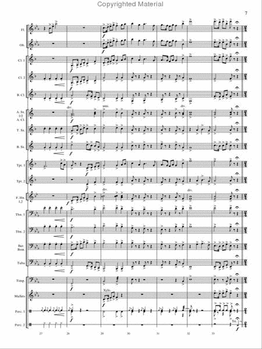 Oakdale Variations Oakdale Variations Concert Band scores gallery preview page 6