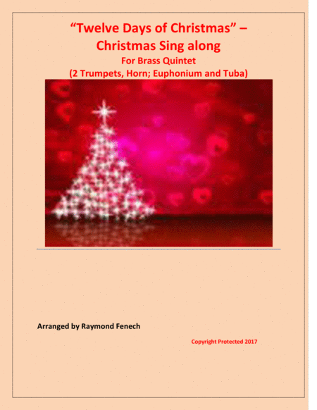 Twelve Days of Christmas - Christmas Sing along (For Brass Quintet - 2 Trumpets, Horn, Euphonium and image number null