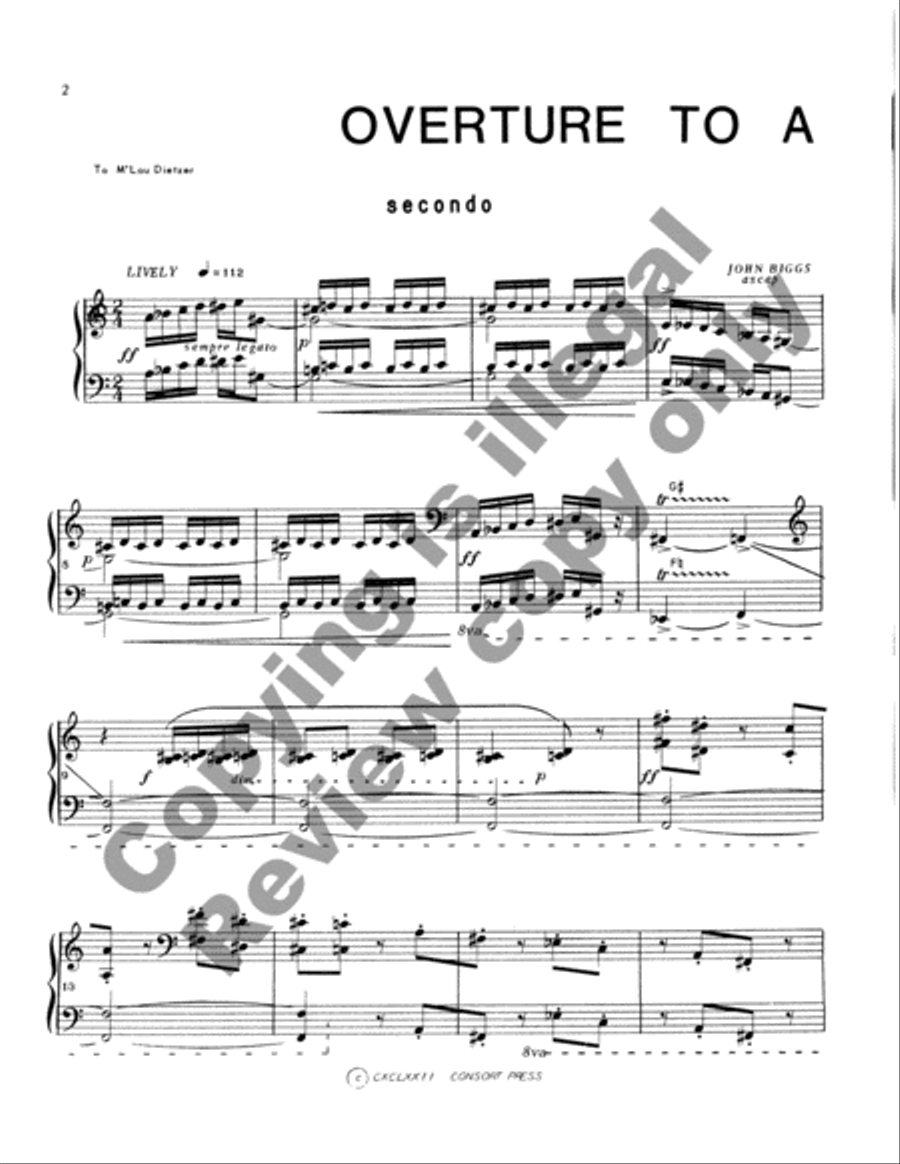Overture to a Puppet Show Easy Piano scores gallery preview page 9