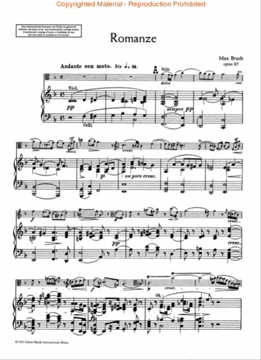 Romance in F Major, Op. 85 Piano Accompaniment scores gallery preview page 2