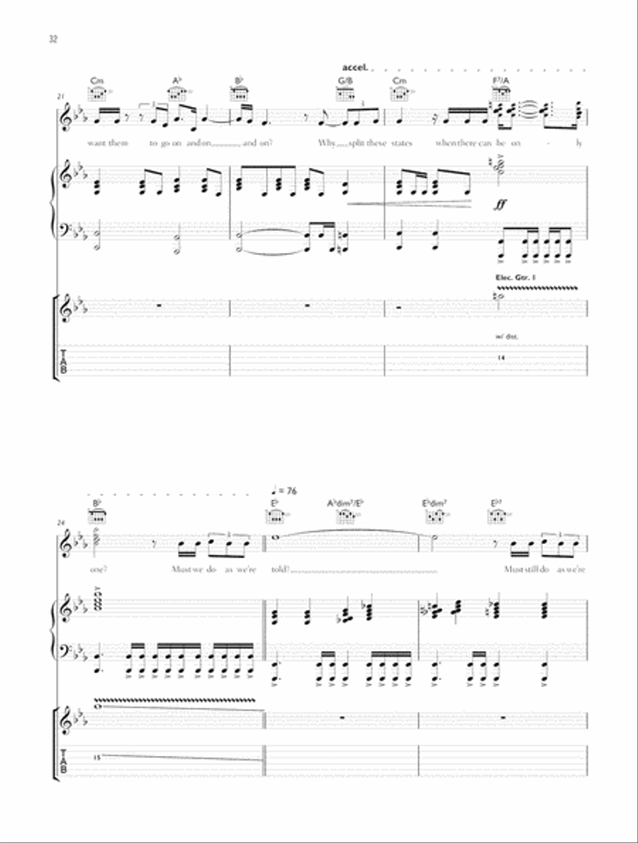 United States of Eurasia (+ Collateral Damage) Guitar Tablature scores gallery preview page 3