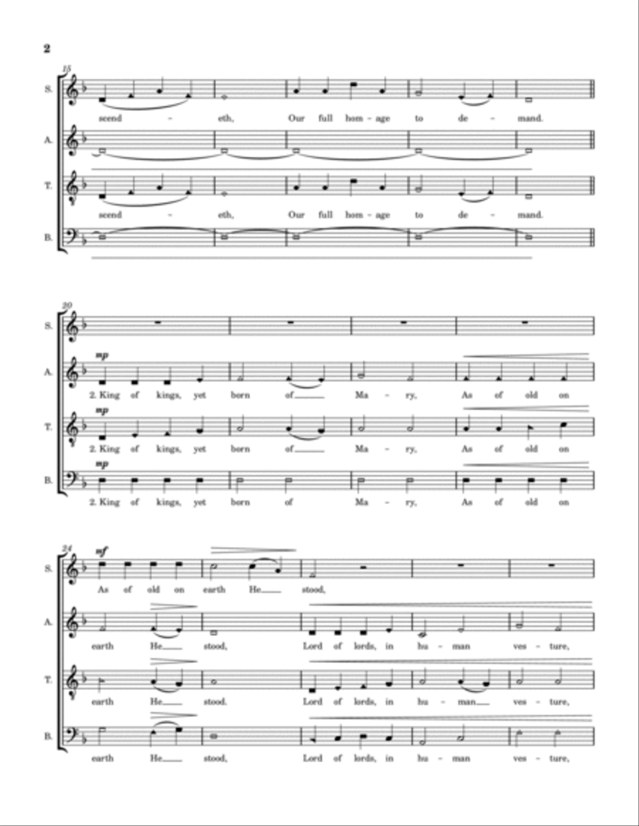 Let All Mortal Flesh Keep Silence 4-Part scores gallery preview page 2