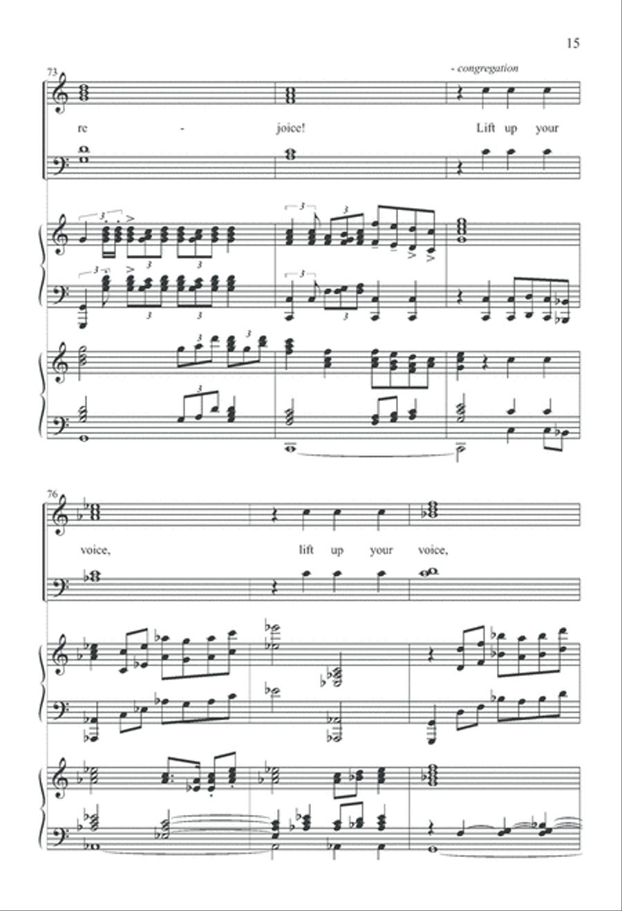 Rejoice, the Lord Is King 4-Part scores gallery preview page 15