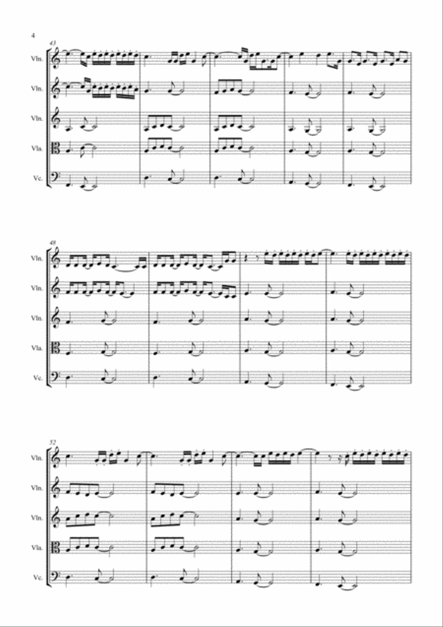 The 1 String Quartet scores gallery preview page 4