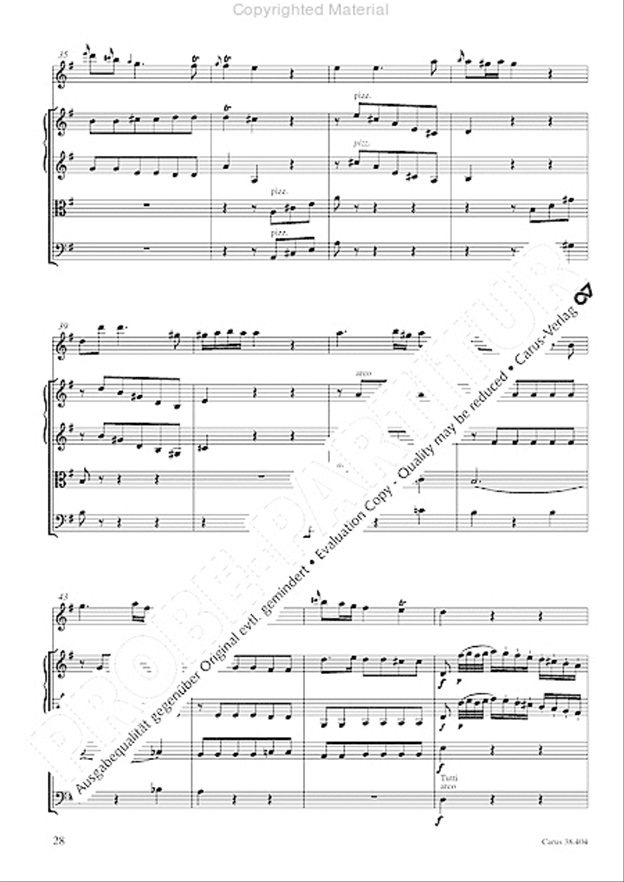 Concerto for Flute in D major (Concerto per il Flauto traverso in D / Flotenkonzert in D) Flute Solo scores gallery preview page 30