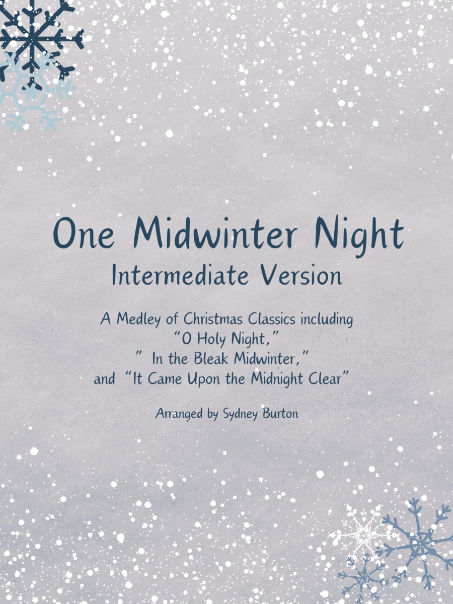 One Midwinter Night (Intermediate Version) Flute Solo scores gallery preview page 1