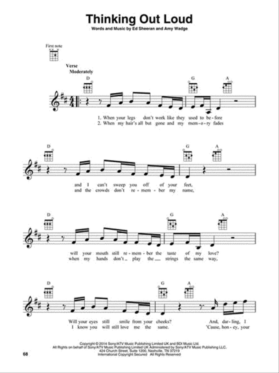 Ed Sheeran for Ukulele Ukulele scores gallery preview page 4