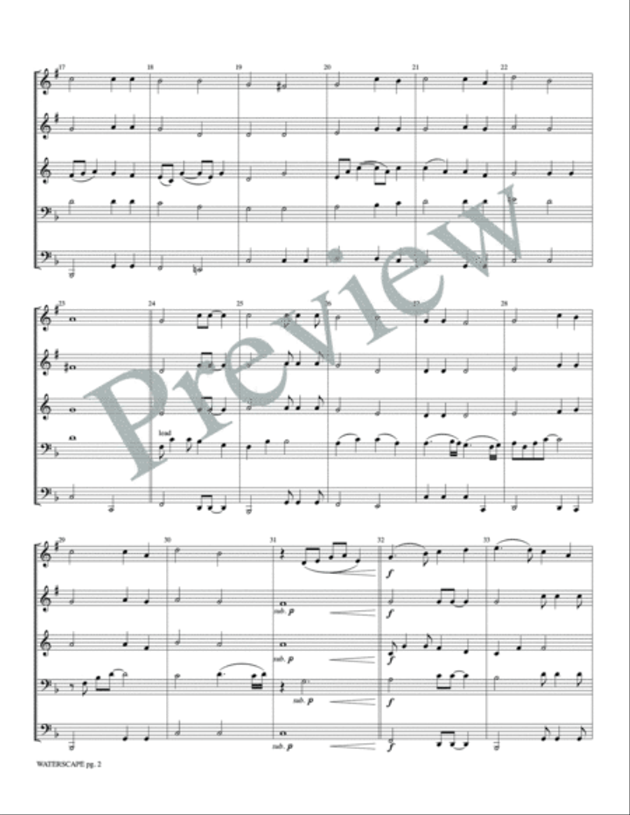 Waterscape Brass Quintet scores gallery preview page 4