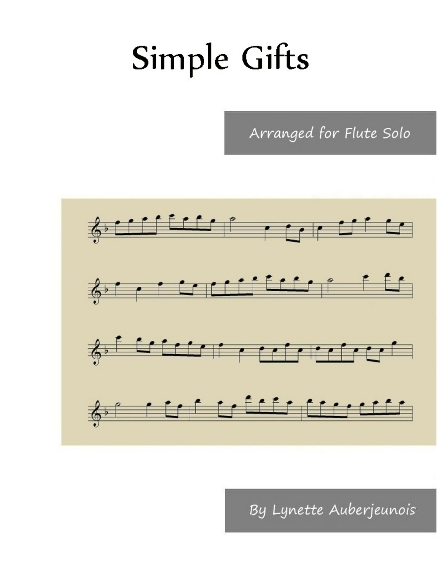 Simple Gifts - Flute Solo image number null