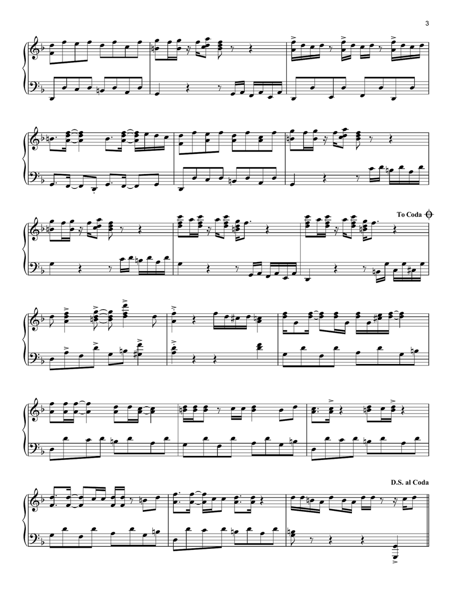 Uptown Funk (feat. Bruno Mars) [Classical version] Piano Solo scores gallery preview page 3