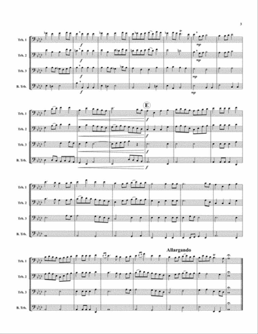 Rondeau Trombone Quartet scores gallery preview page 3