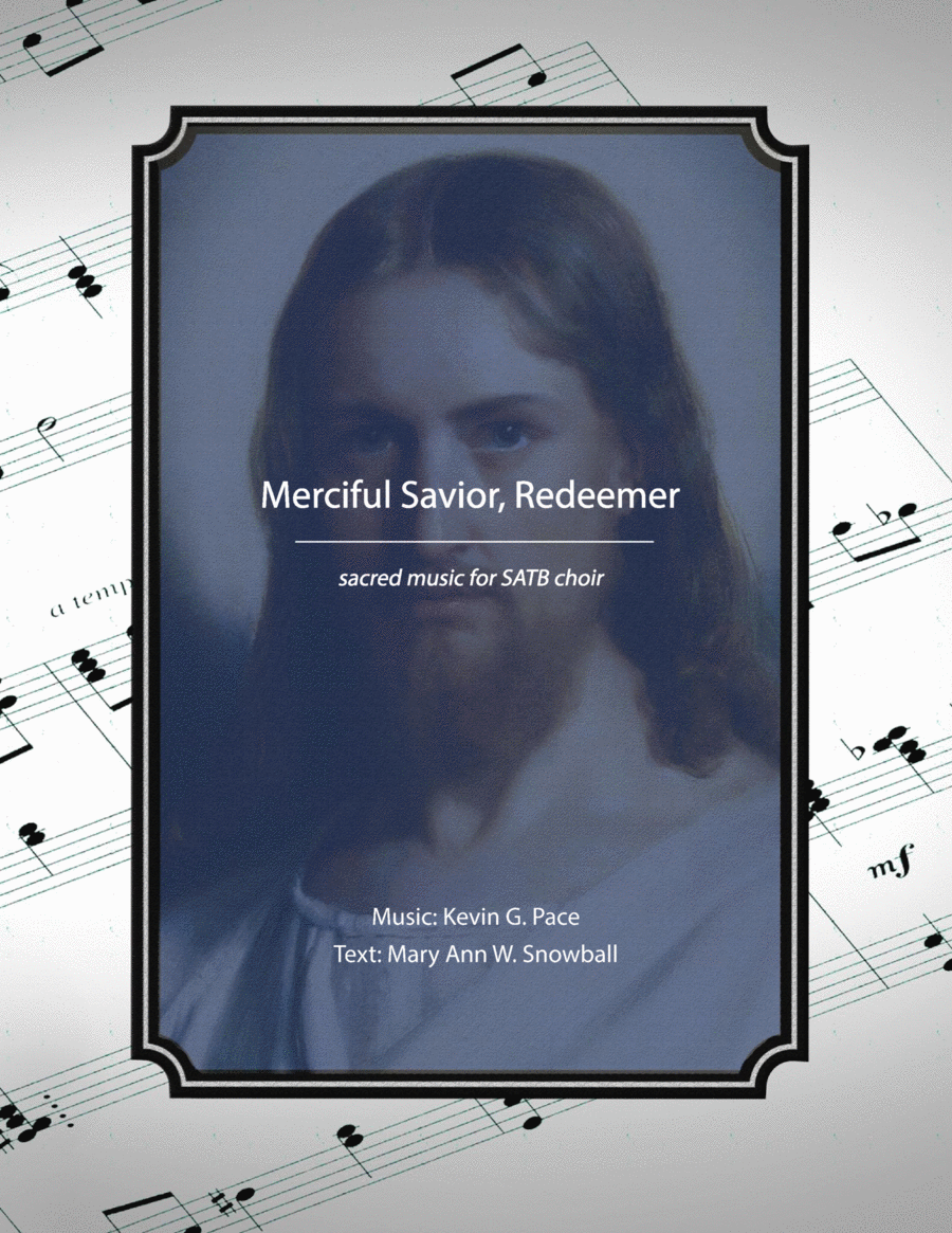 Merciful Savior, Redeemer - sacred music for SATB choir Divisi scores gallery preview page 1