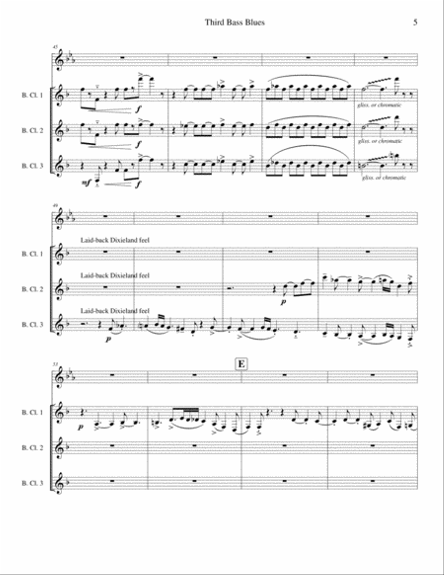 Third Bass Blues Small Ensemble scores gallery preview page 5