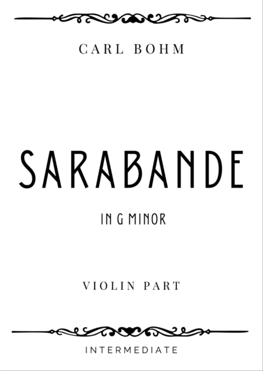 Bohm - Sarabande in G Minor - Intermediate Violin Solo scores gallery preview page 6