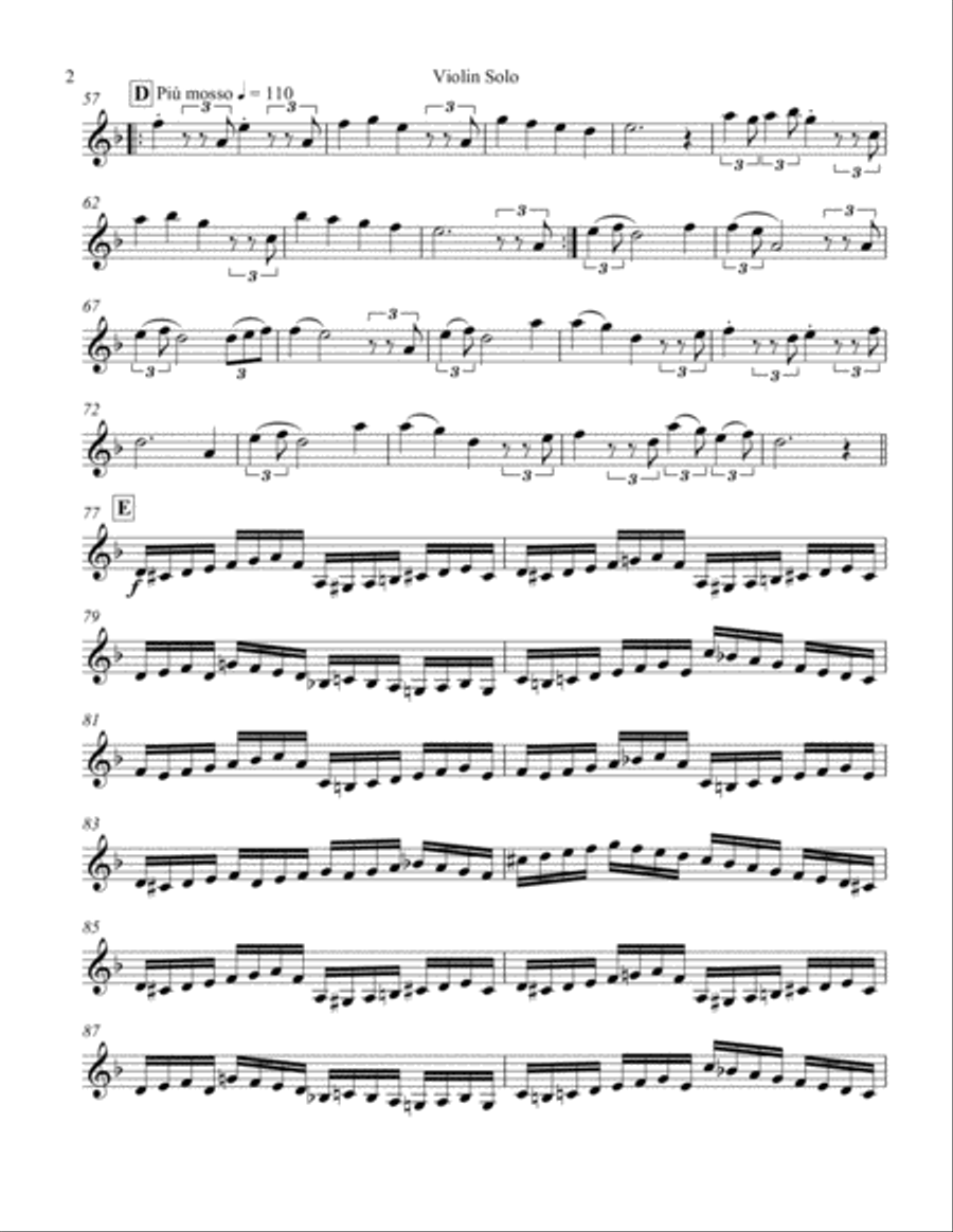 The Rains Of Castamere Violin Solo scores gallery preview page 2