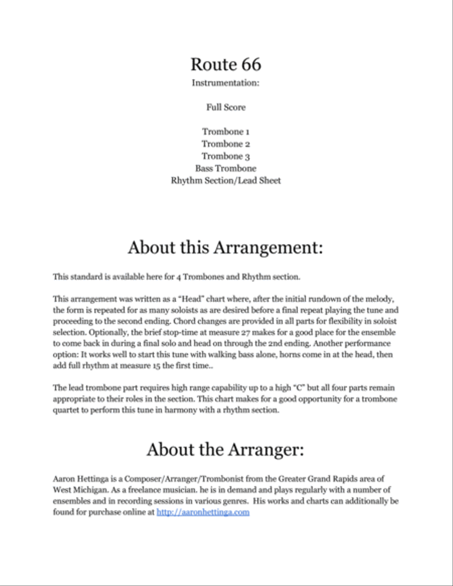 Route 66 Jazz Ensemble scores gallery preview page 2