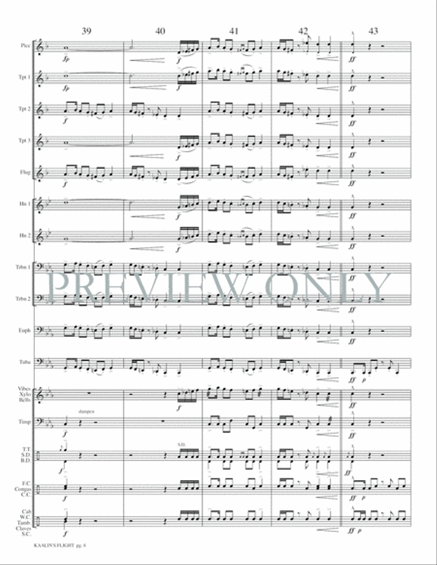 Kaalin's Flight Kaalin's Flight Small Ensemble scores gallery preview page 10