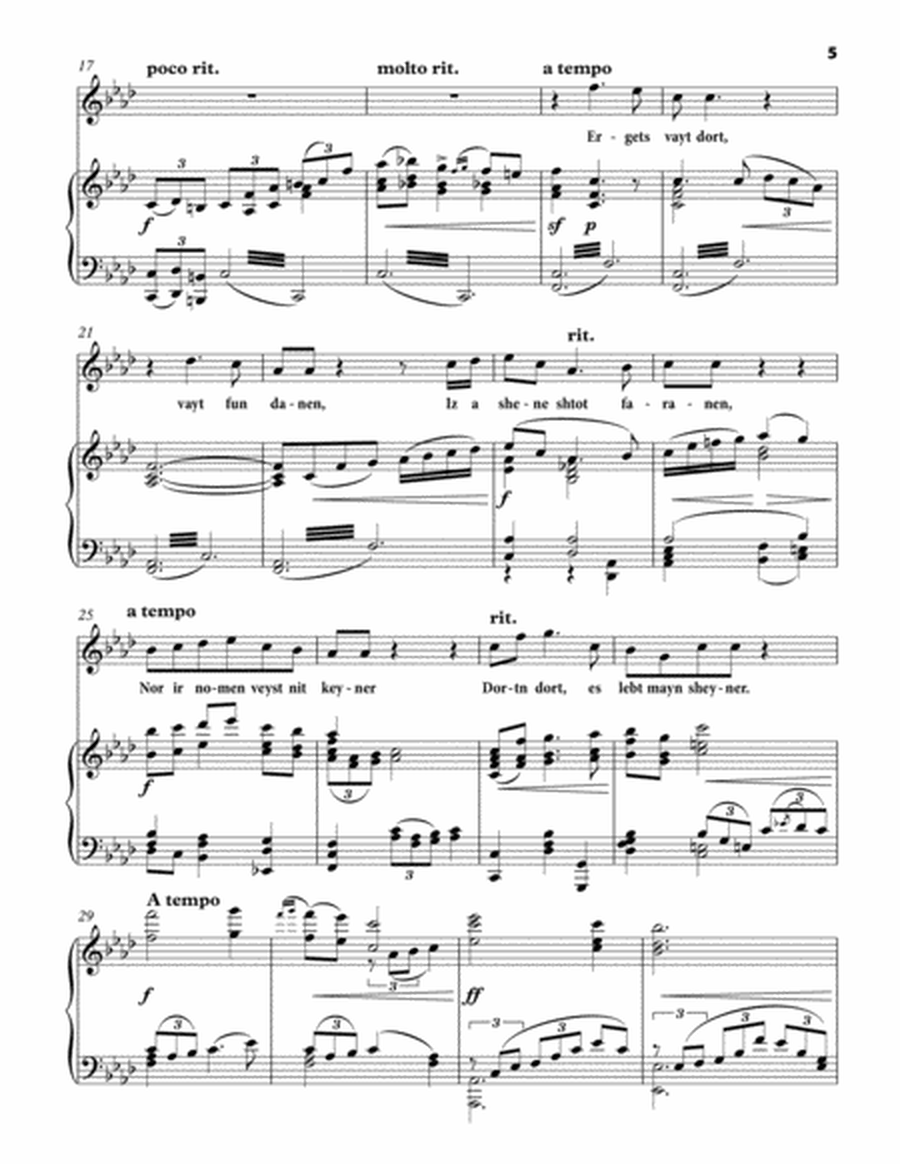 PULVER Lev: "Scene of Shulamis" from "Shulamis" for Soprano and Orchestra (Piano reduction)