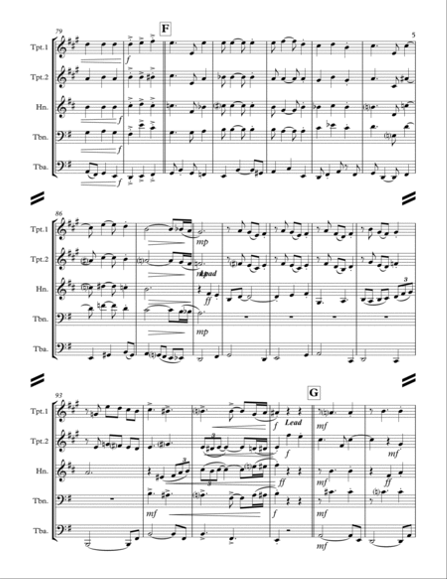 The Christmas Waltz Brass Ensemble scores gallery preview page 6