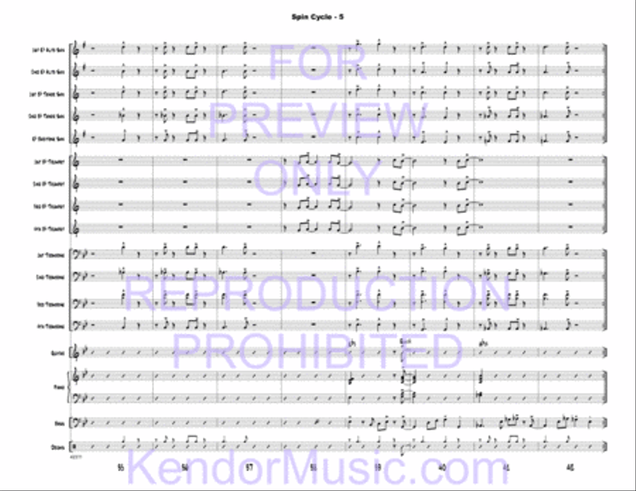 Spin Cycle (Full Score) Jazz Ensemble scores gallery preview page 7