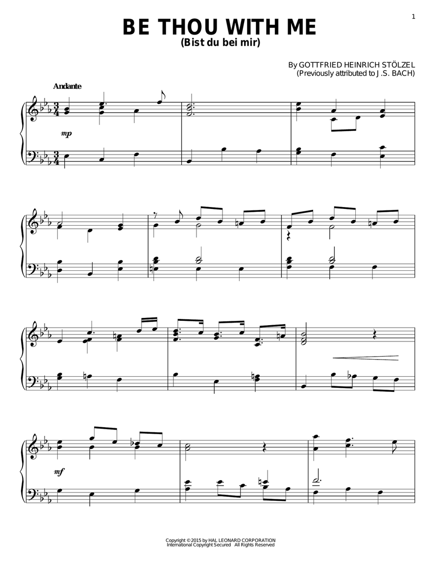 Bist Du Bei Mir Bist Du Bei Mir Piano Solo scores gallery preview page 1