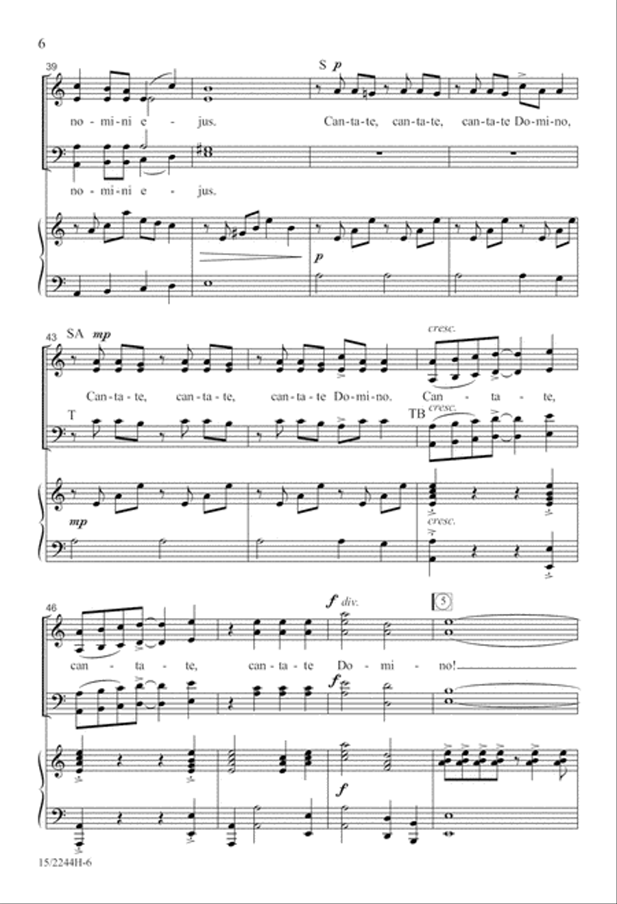 Cantate Domino Cantate Domino 4-Part scores gallery preview page 7