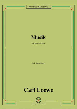 Book cover for Loewe-Musik,in F sharp Major,for Voice and Piano