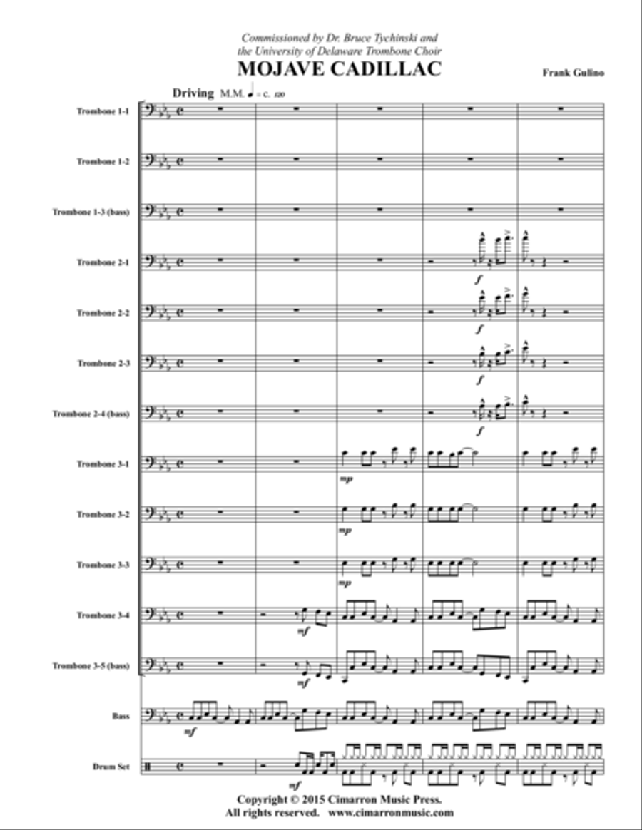 Mojave Cadillac Mojave Cadillac Trombone scores gallery preview page 1
