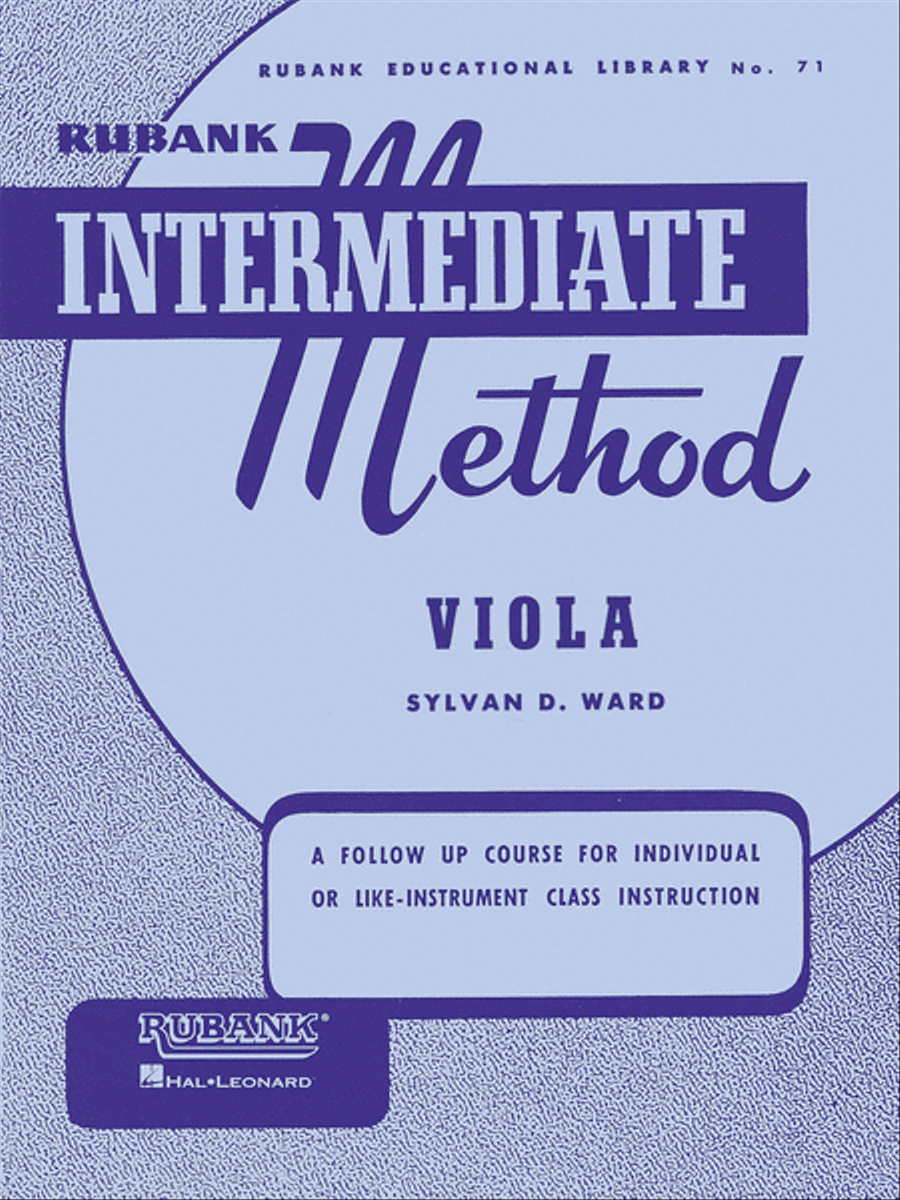 Rubank Intermediate Method – Viola String Methods - Sheet Music