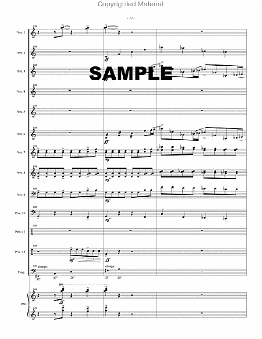 Concerto for Percussion Ensemble Percussion Ensemble scores gallery preview page 8