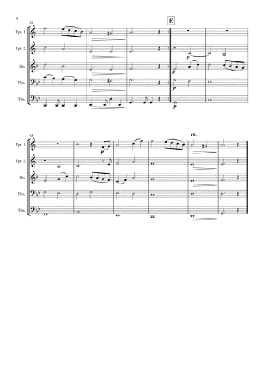 Ave Maria by G. Caccini - Brass Quintet Brass Quintet scores gallery preview page 4