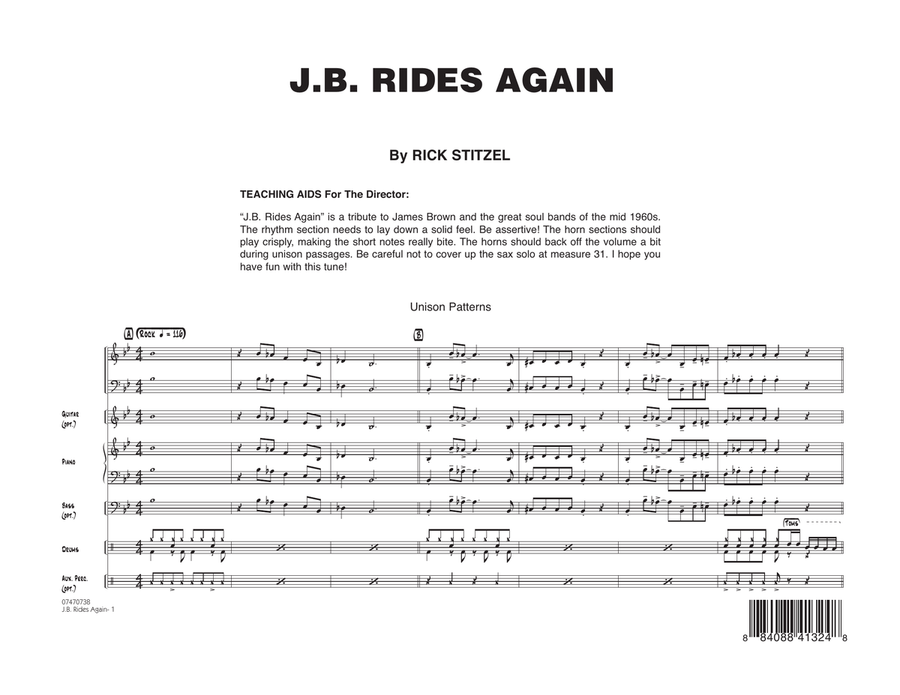 J.B. Rides Again - Full Score Jazz Ensemble scores gallery preview page 1