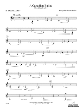 A Canadian Ballad: B-flat Bass Clarinet
