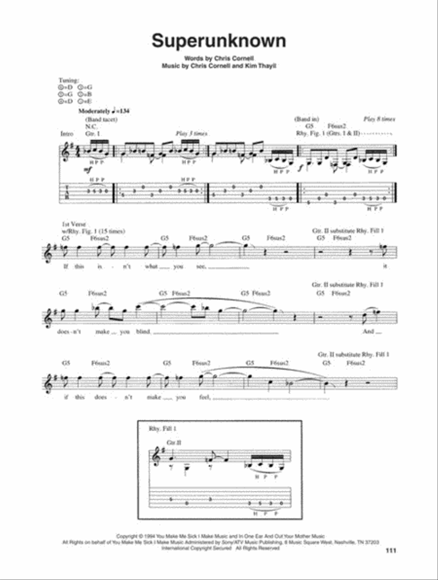 Soundgarden – Guitar Anthology Electric Guitar scores gallery preview page 8