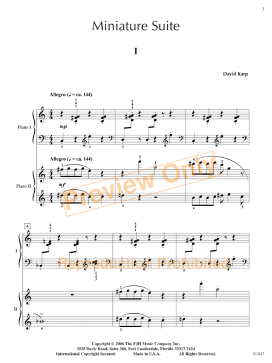Miniature Suite Piano Method scores gallery preview page 4