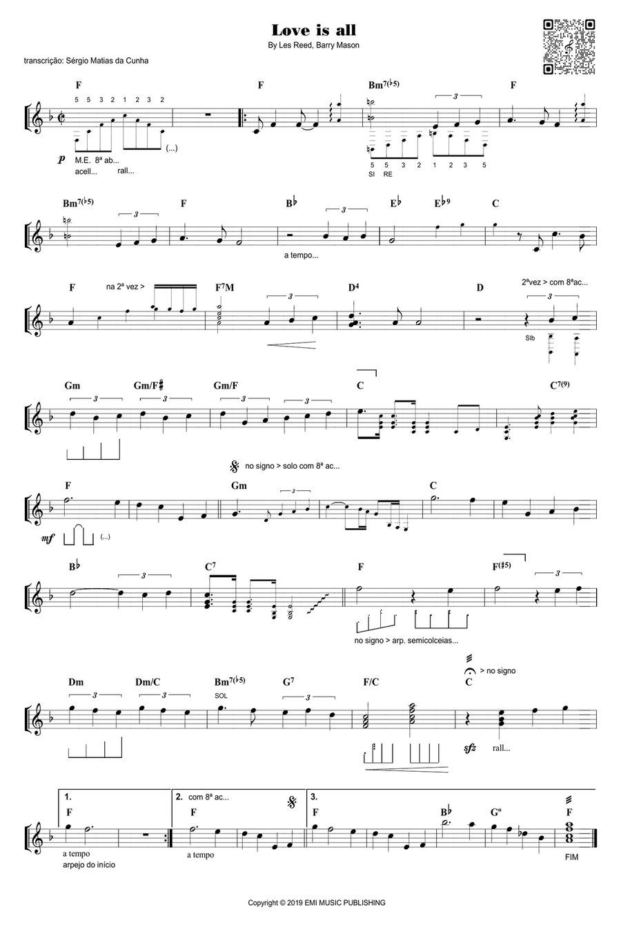 Love Is All Piano scores gallery preview page 1