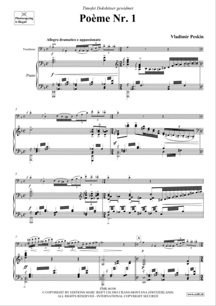 Poeme No. 1 Piano Accompaniment scores gallery preview page 6