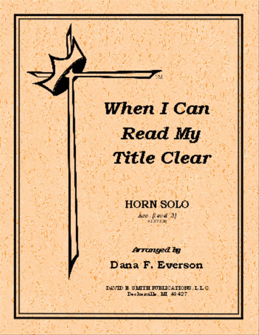 When I Can Read My Title Clear Horn Solo scores gallery preview page 1