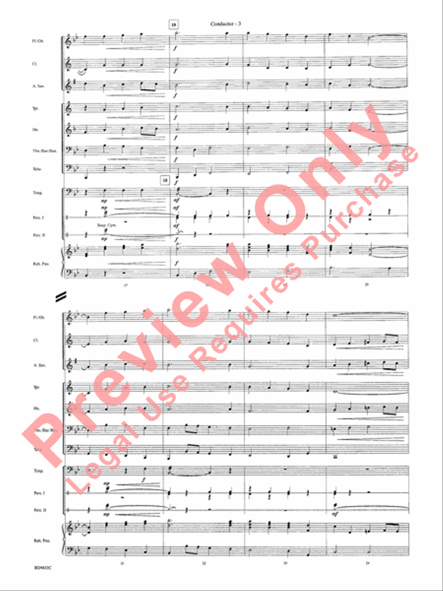 Irish Tune from County Derry Concert Band scores gallery preview page 5