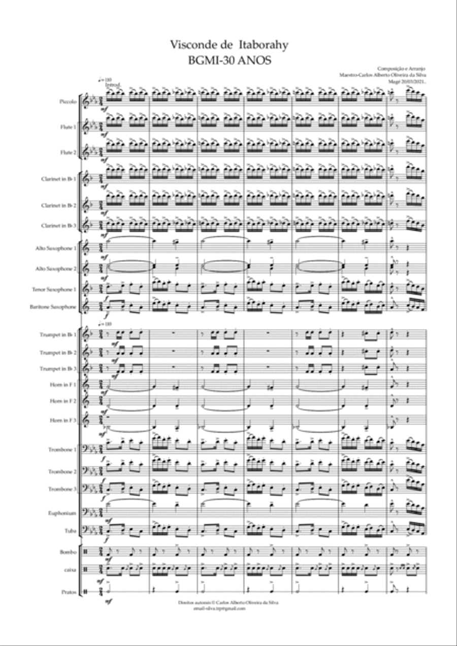 Dobrado Visconde de Itaborahy Marching Band scores gallery preview page 2