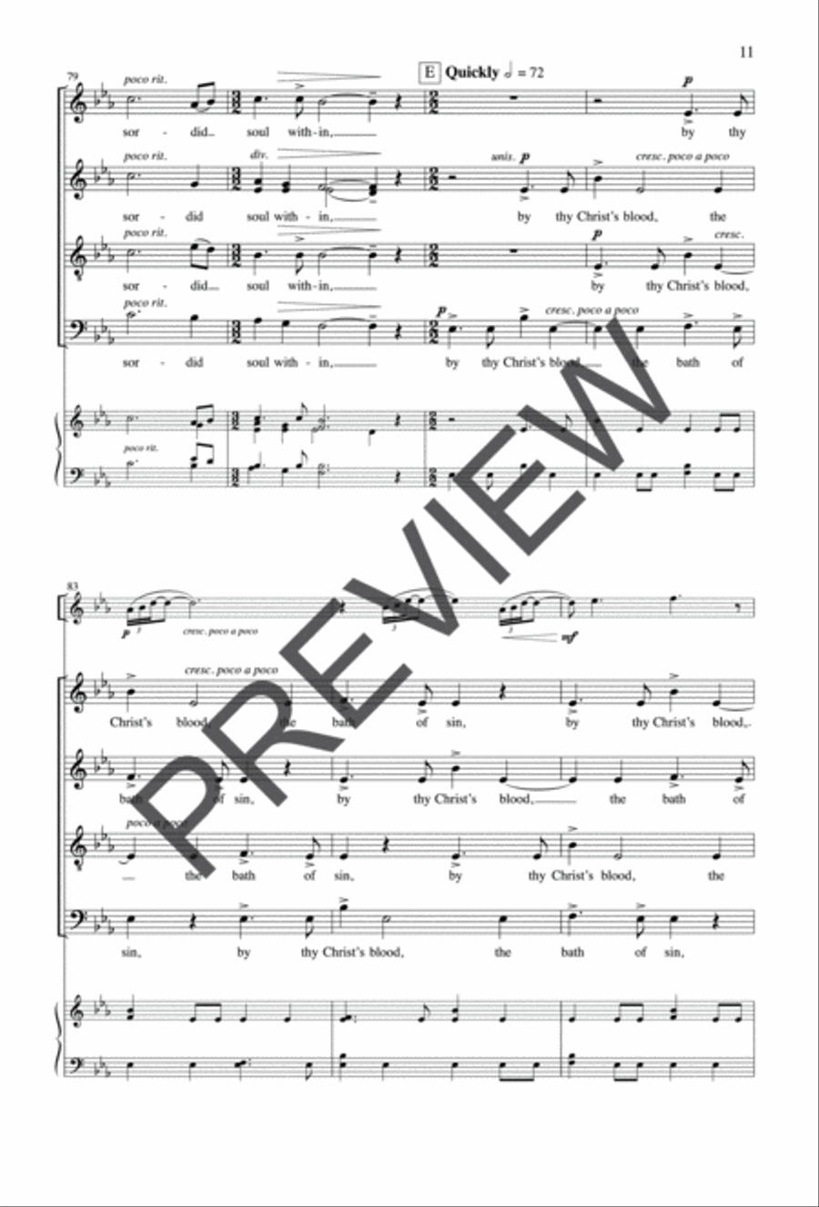 O Thou Great Power, in Whom I Move Divisi scores gallery preview page 10