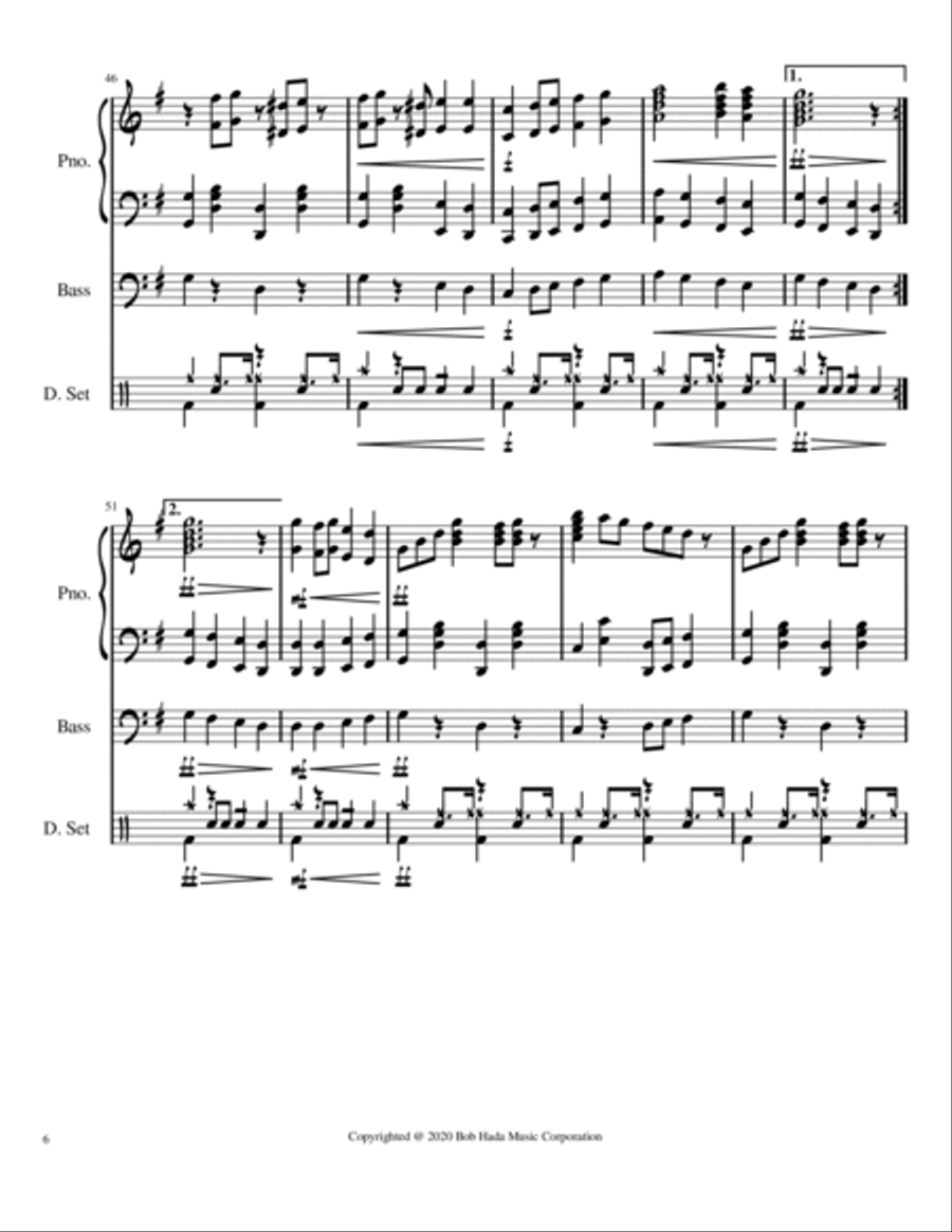 England Rag (Theme of Boris Johnson) Jazz Ensemble scores gallery preview page 6