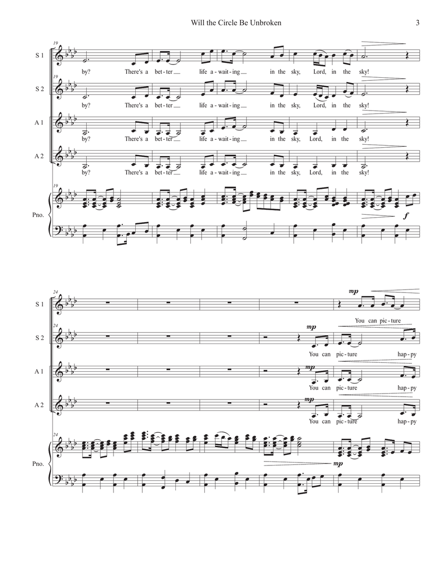 Will the Circle Be Unbroken SSAA scores gallery preview page 3