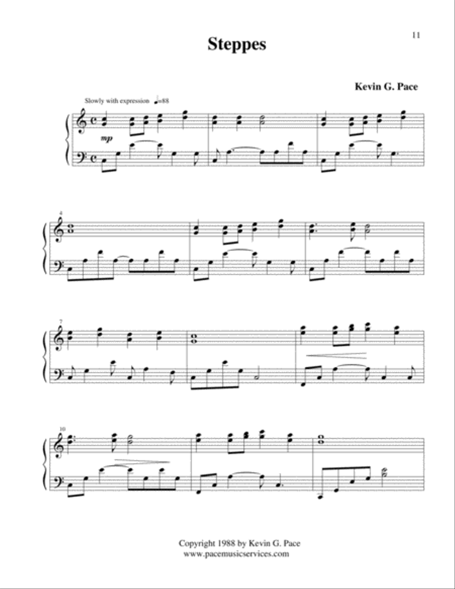 Steppes - easy piano solo Easy Piano scores gallery preview page 2
